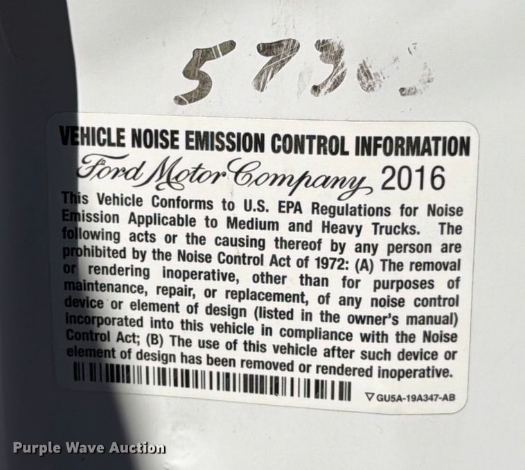 image for item ED5003 2016 Ford F550 bucket truck