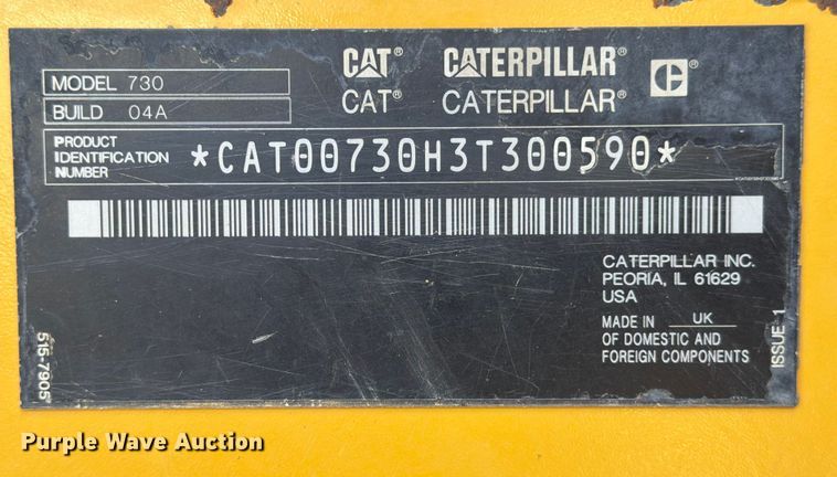 image for item ED5005 2019 Caterpillar 730 Haul truck