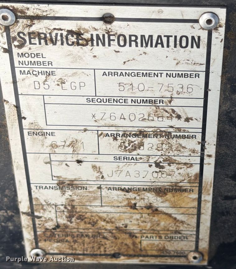 image for item ED5006 2024 Caterpillar D5 LGP dozer