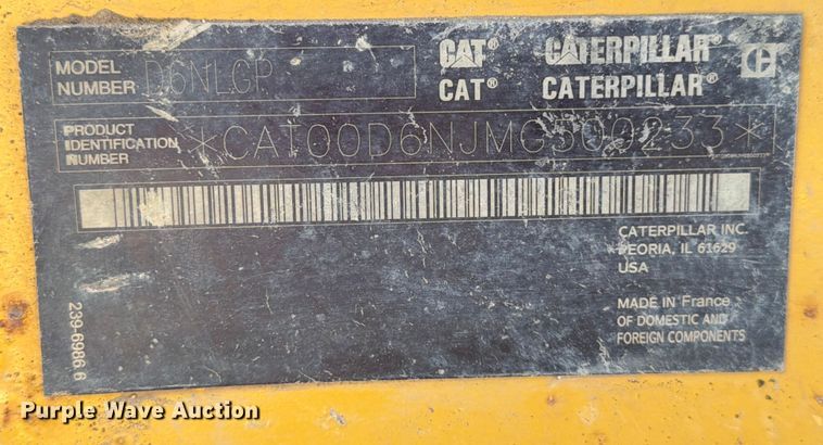 image for item ED5007 2016 Caterpillar D6N LGP dozer