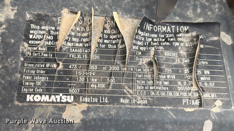 image for item ED5009 2016 Komatsu HM400-5 articulated haul truck