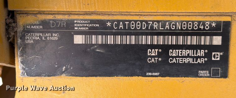 image for item ED5013 2005 Caterpillar D7R dozer