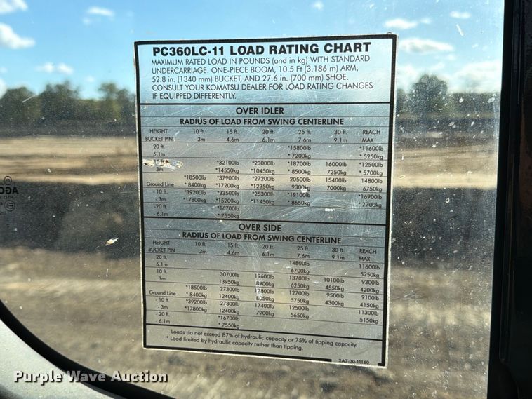 image for item ED5014 2017 Komatsu PC360LC-11 excavator