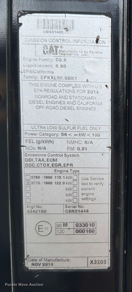 image for item ED5015 2015 Caterpillar 320E LRR excavator