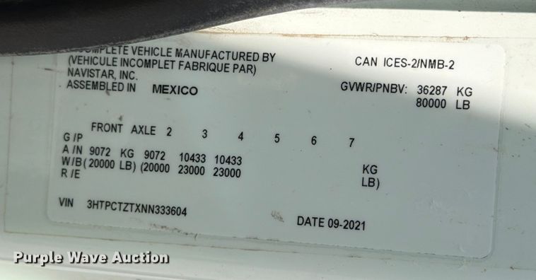 image for item ED5016 2022 International HX620 volumetric concrete mixer truck