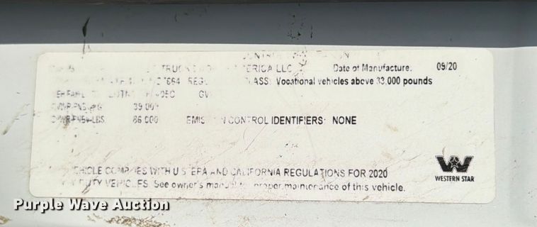 image for item ED5018 2021 Western Star 4700 volumetric concrete mixer truck