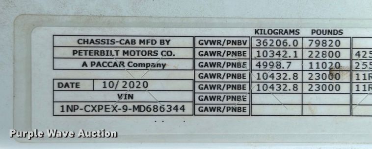 image for item ED5020 2021 Peterbilt 567 volumetric concrete mixer truck