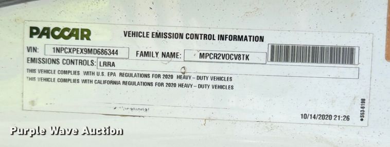 image for item ED5020 2021 Peterbilt 567 volumetric concrete mixer truck