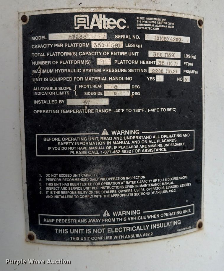 image for item ED5032 2011 Ford F450 Super Duty bucket truck