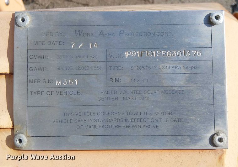 image for item EE4955 (2) Wanco message board trailers