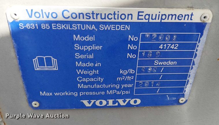 image for item EE4965 2014 Volvo jib