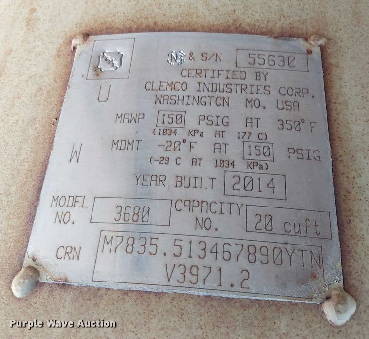 image for item EE4977 2014 Clemco 3680 sandblasting pot