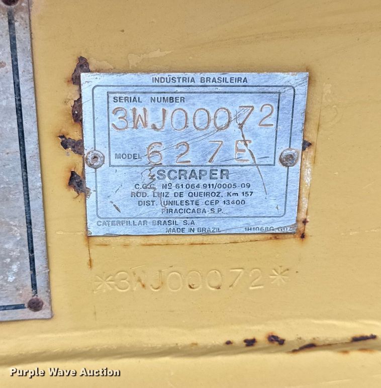 image for item EF2268 1991 Caterpillar 627E scraper