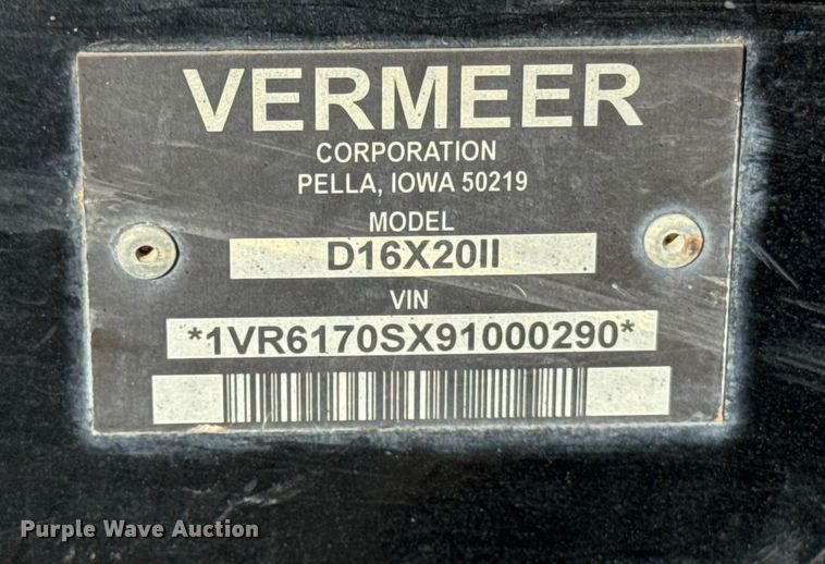 image for item EF2291 2009 Vermeer D16x20II directional boring unit