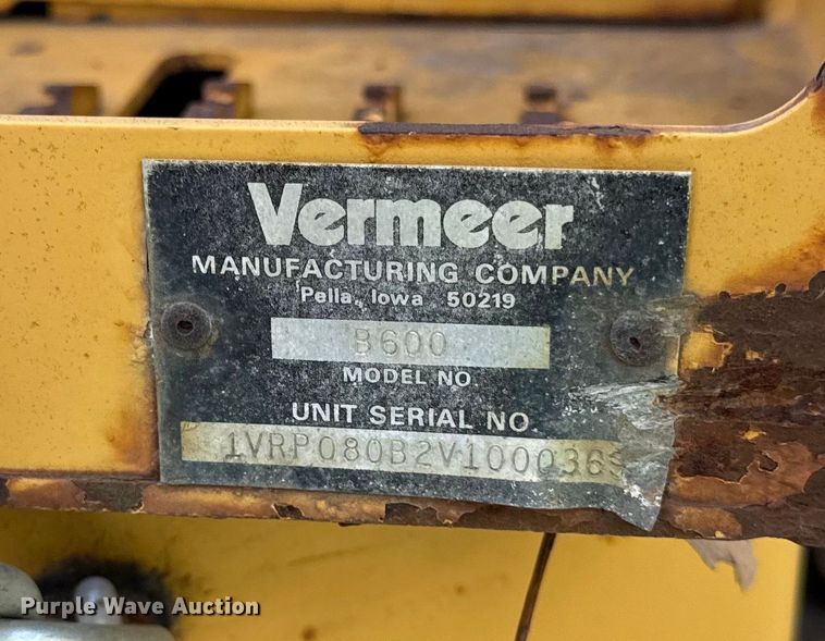 image for item EF2293 1996 Vermeer V5750 trencher