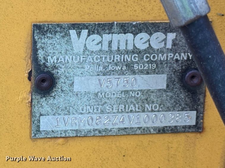 image for item EF2293 1996 Vermeer V5750 trencher