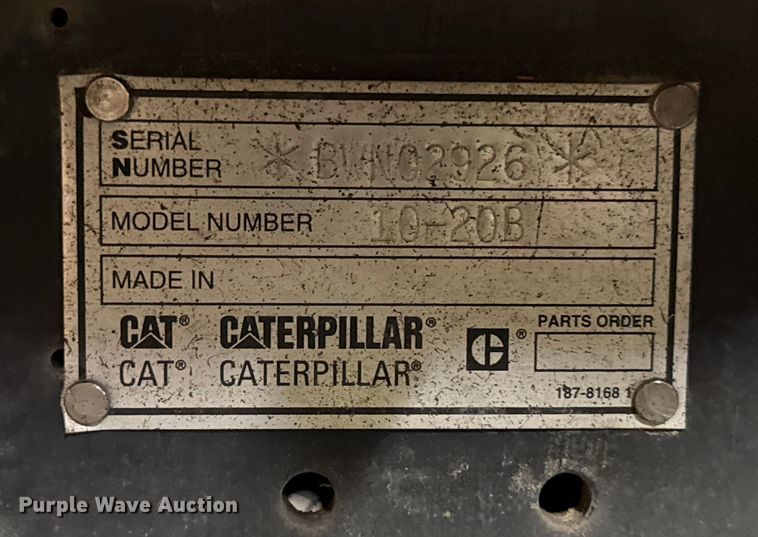 image for item EF2294 Caterpillar 10-20B asphalt screed