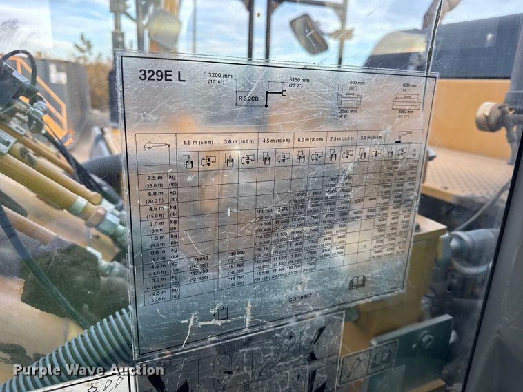 image for item EF2296 2014 Caterpillar 329EL excavator