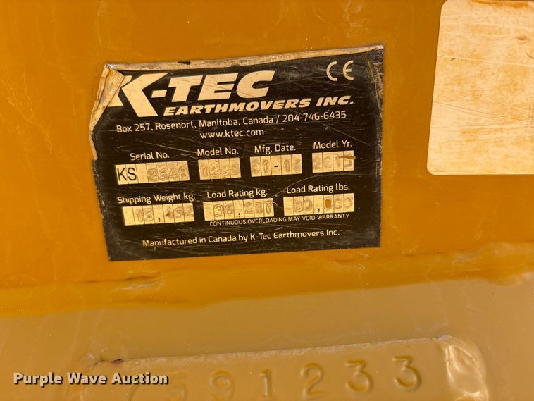 image for item EF6081 2015 K-Tec 1233 scraper