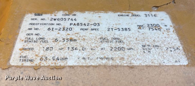 image for item EF6187 1996 Vermeer T655 trencher