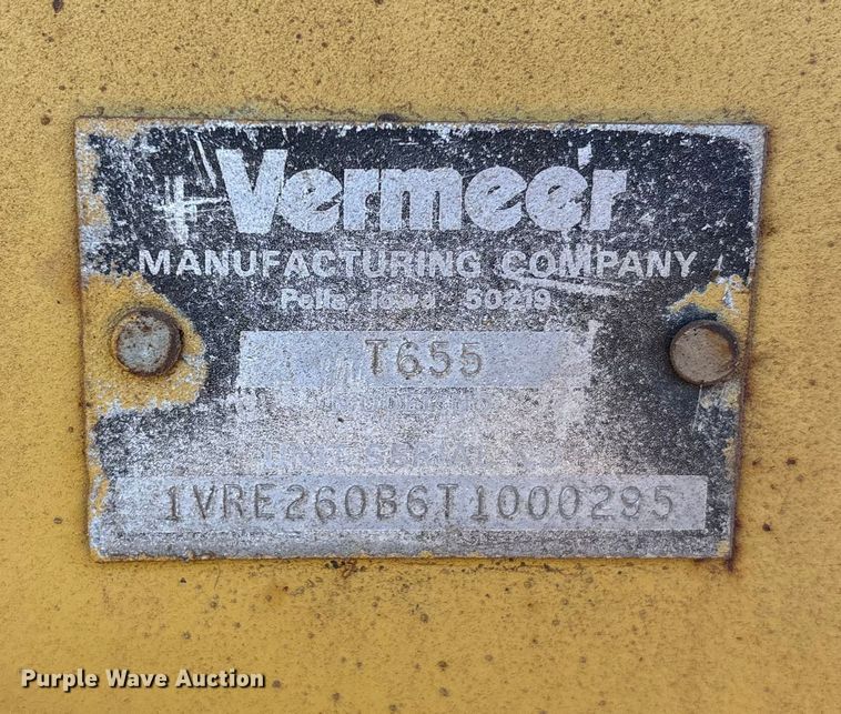 image for item EF6187 1996 Vermeer T655 trencher