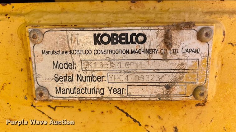 image for item EF6191 2005 Kobelco SK135SRLC excavator