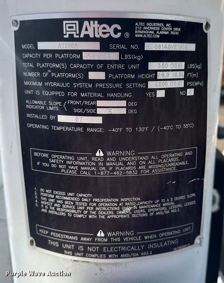 image for item EG1738 2015 Ford F450 Super Duty bucket truck