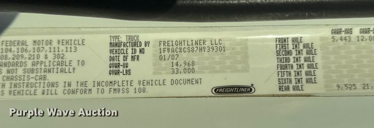 image for item EG1751 2007 Freightliner Business Class M2 crane truck