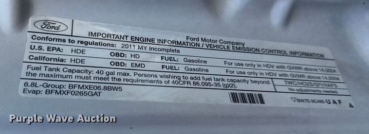 image for item EG1754 2011 Ford F450 Super Duty bucket truck