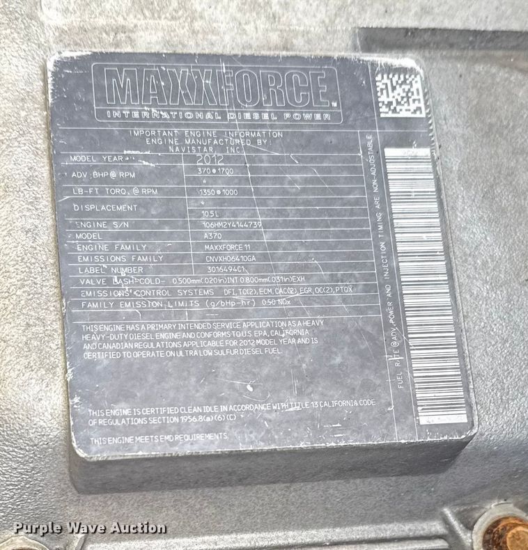 image for item EG1757 2013 International 7600 crane truck