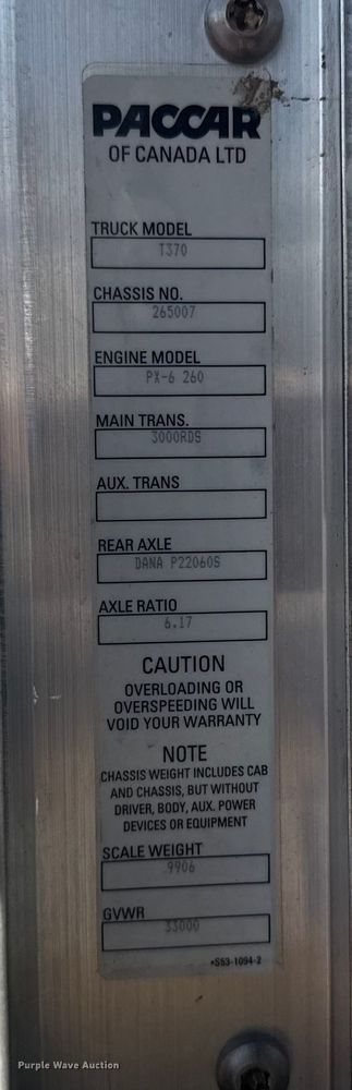 image for item EG1761 2010 Kenworth T370 utility / service truck