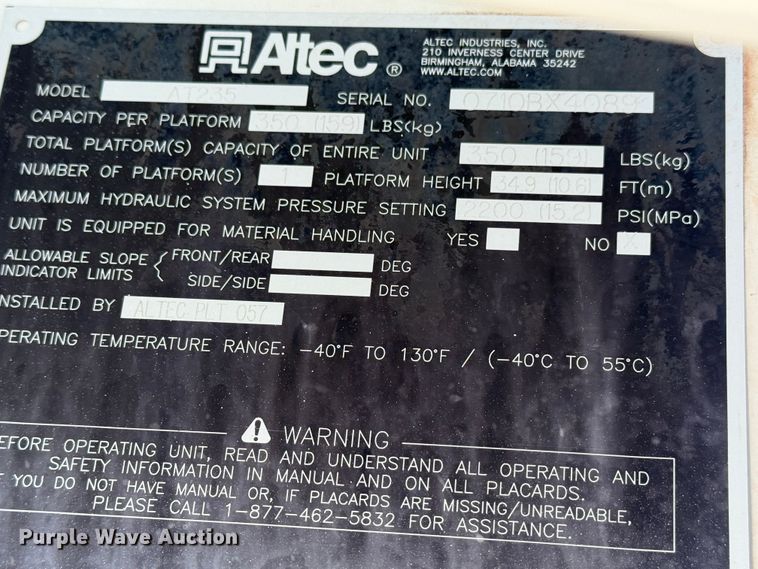 image for item EG1764 2011 Ford F450 Super Duty XL bucket truck