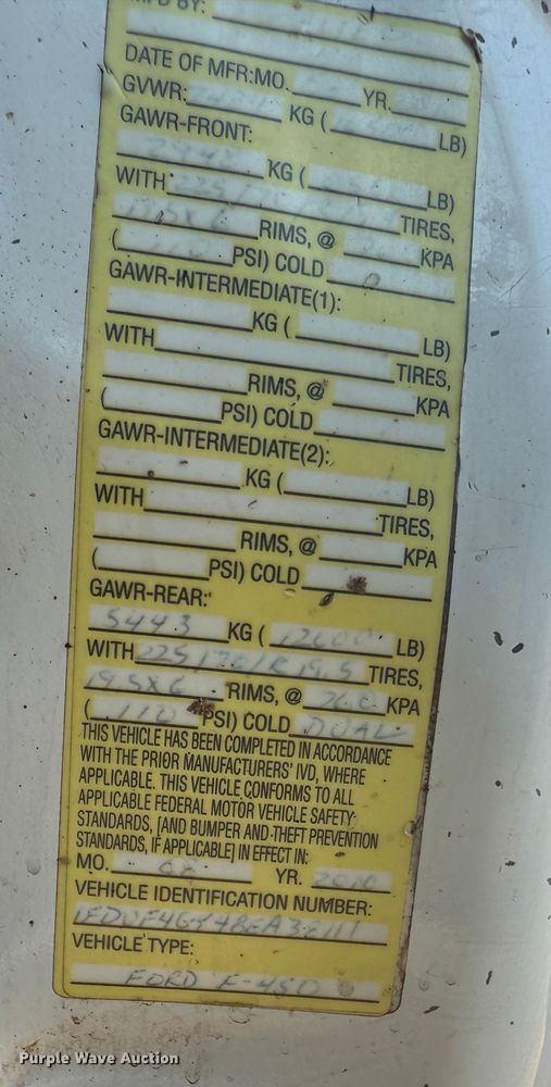 image for item EG1764 2011 Ford F450 Super Duty XL bucket truck