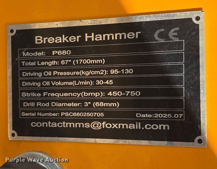 image for item EG8288 2025 GIYI P680 skid steer post driver