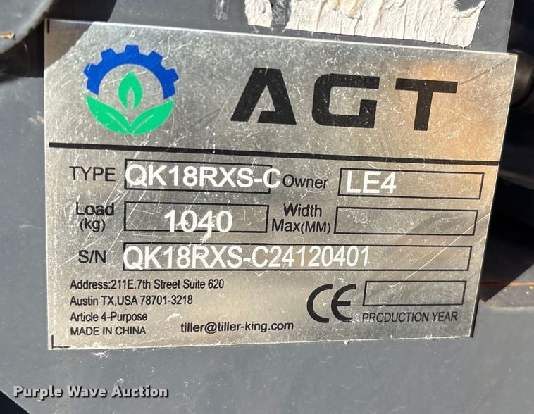 image for item EG8289 AGT QK18RXS-C mini excavator