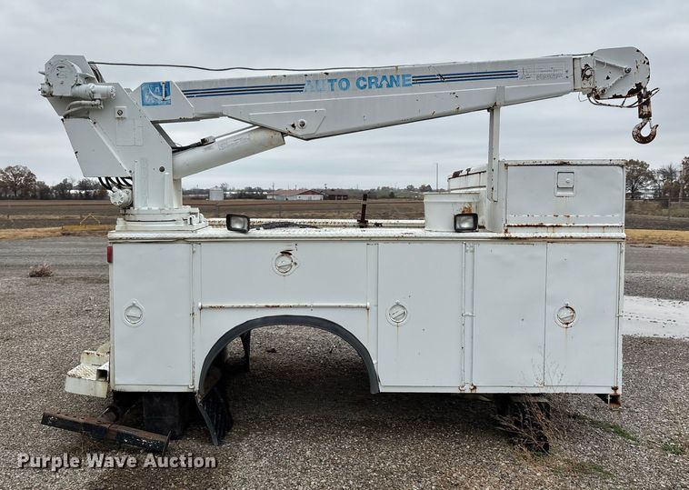 image for item EJ7764 Utility pickup truck bed with crane