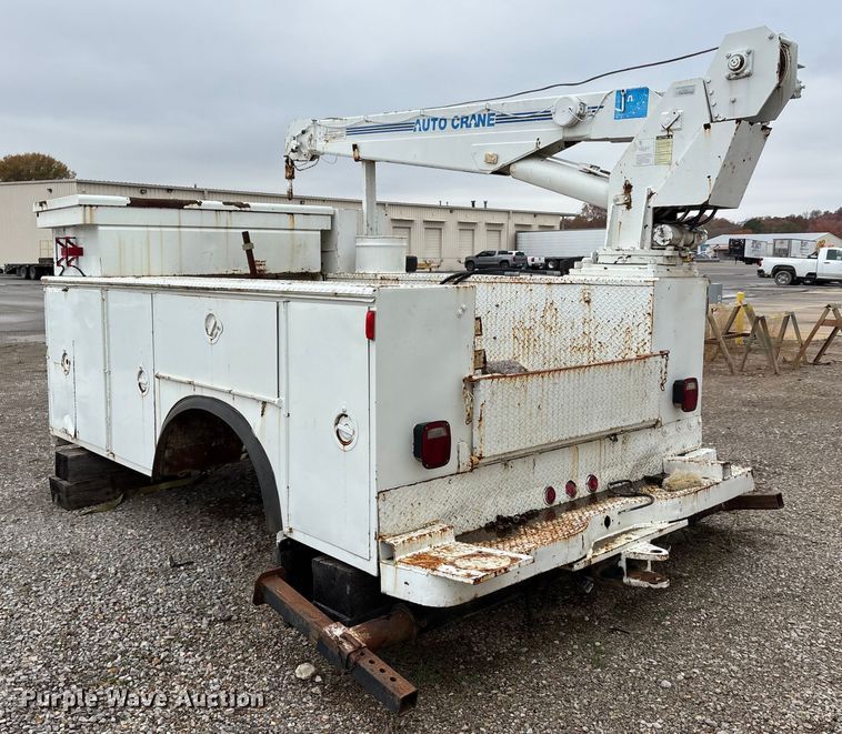 image for item EJ7764 Utility pickup truck bed with crane