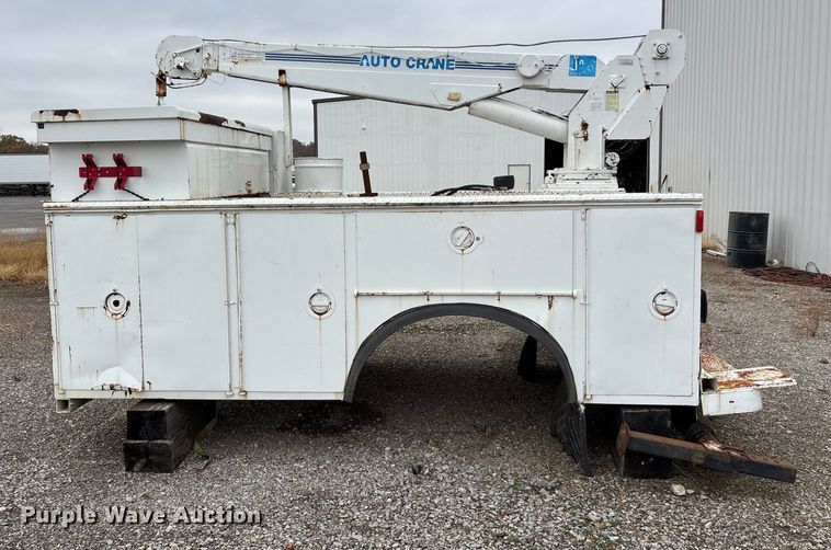 image for item EJ7764 Utility pickup truck bed with crane
