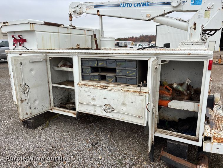 image for item EJ7764 Utility pickup truck bed with crane