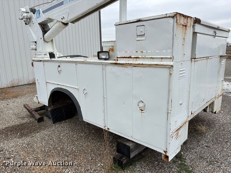 image for item EJ7764 Utility pickup truck bed with crane