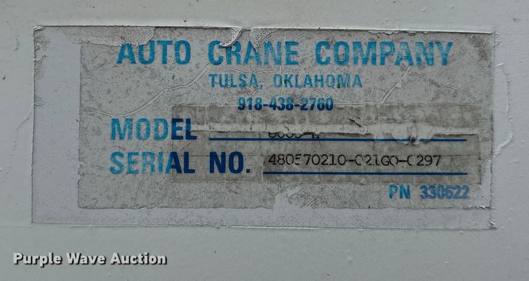 image for item EJ7764 Utility pickup truck bed with crane