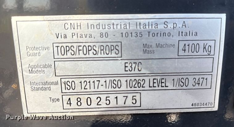 image for item EM6188 2019 New Holland E37C mini excavator