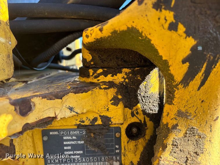 image for item EM6189 2008 Komatsu PC18MR-2 mini excavator