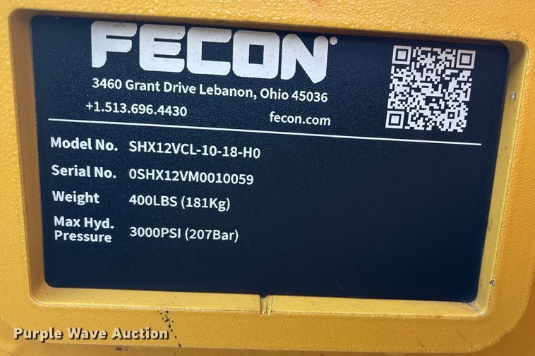 image for item EN5772 Fecon SHX12VCL-10-18-H0 compact utility loader stump grinder