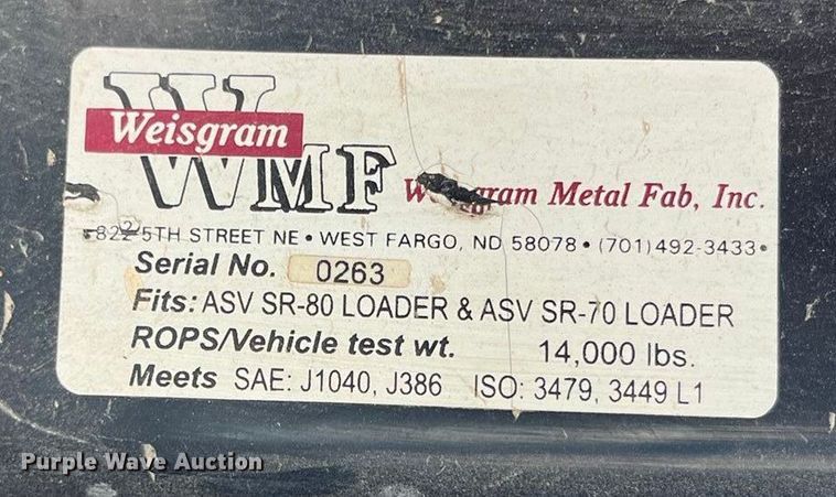 image for item EN5792 2008 ASV PT-80 tracked skid steer loader