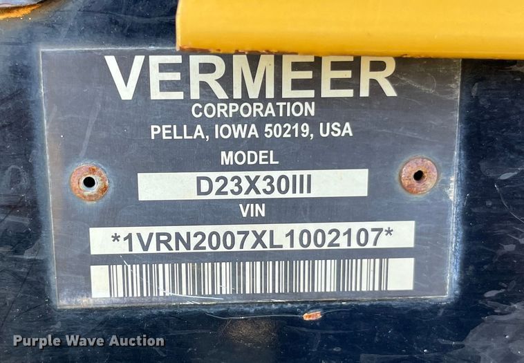 image for item EN5793 2020 Vermeer D23x30 Navigator S3 directional boring unit