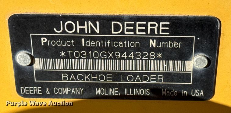 image for item EP0962 2005 John Deere 310G backhoe