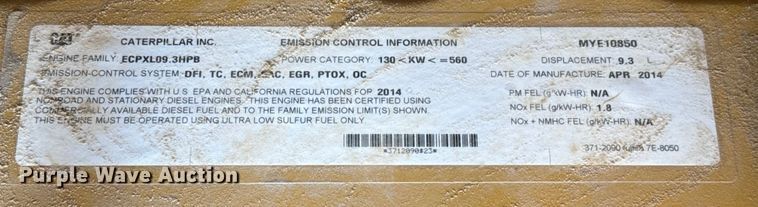 image for item EP2540 2014 Caterpillar 12M2 motor grader