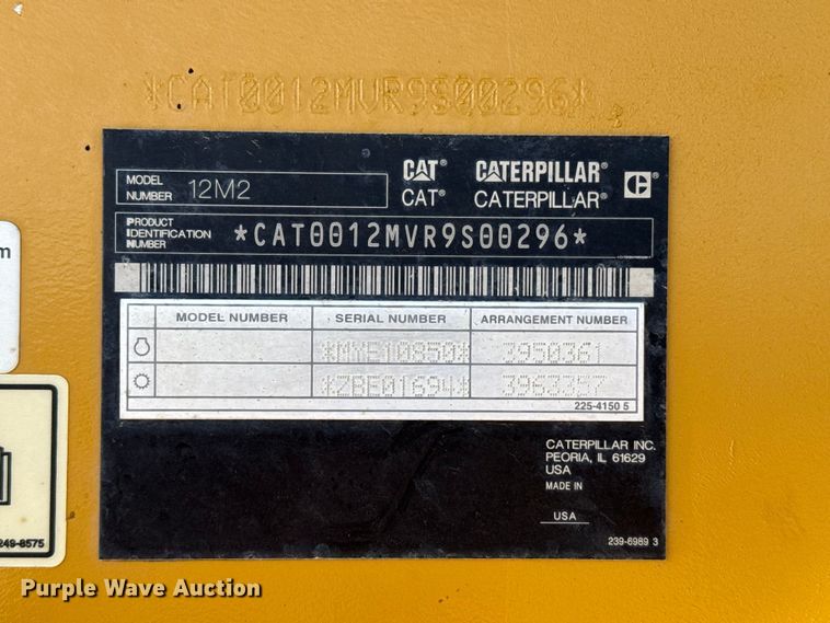 image for item EP2540 2014 Caterpillar 12M2 motor grader