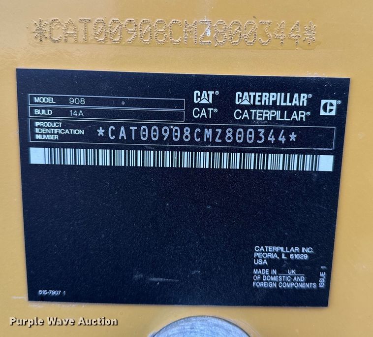 image for item EP2577 2023 Caterpillar 908 wheel loader